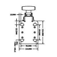 31-SPLFD100PU-0 MODULAR SOLUTIONSCASTER 100MM SWIVEL PLATE W/LIFT FOOT